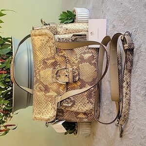 NWT Coach Campbell Exotic Leather handbag/crossbody bag